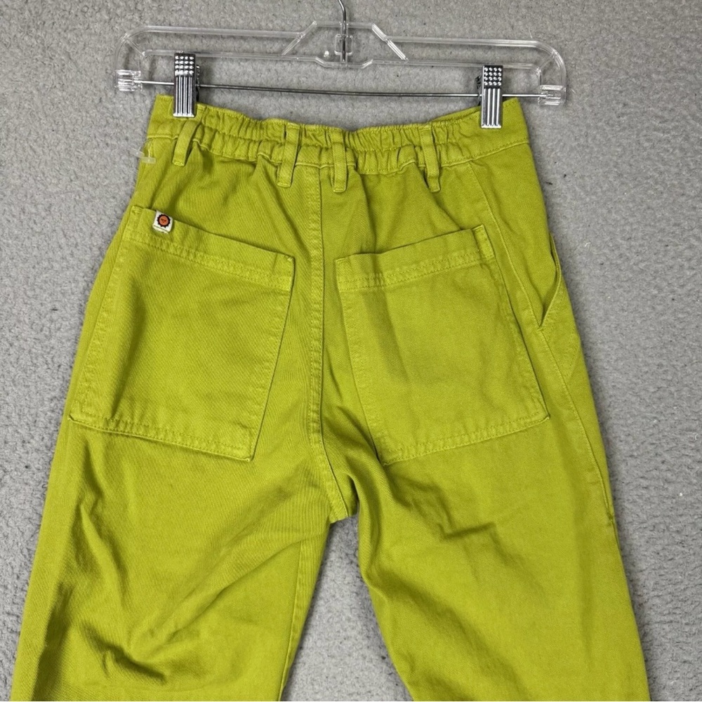 Big Bud Press Lime Green Work Pants Straight Leg Cotton XXS Baggy Loose Fit Hip - Picture 2 of 14